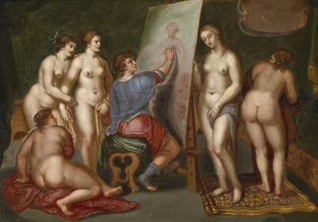 A Painter Painting a Female Nude